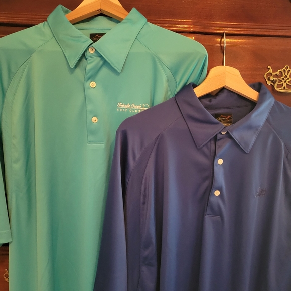Greg Norman Collection Shirts Two Greg Norman Golf Shirts W Club Logos Xxl Poshmark